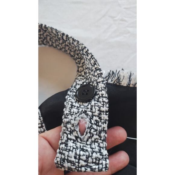 Forever 21 Dress Women small Gray Tweed Pinafore Sleeveless mini dress - Picture 8 of 15